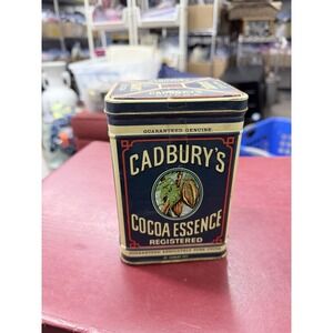 Cadbury's Cocoa Essence Registered 1977 Can Tin 5 3/4x4" Vintage